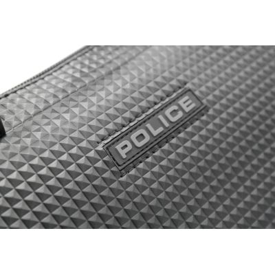 POLICE Torba męska czarna na laptopa mała wzór 3D | Grishop | Galanteria i dodatki