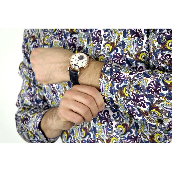 DANIEL BESSI Koszula męska fb340 kolorowa, wzór | Sklep GriShop.eu | Koszule