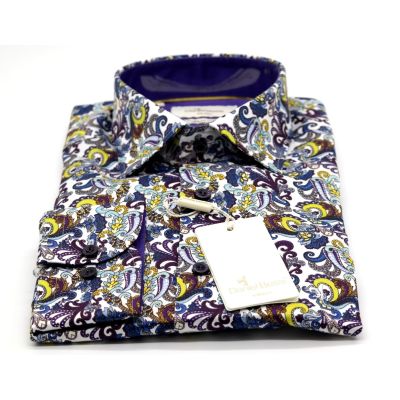 DANIEL BESSI Koszula męska fb340 kolorowa, wzór | Sklep GriShop.eu | Koszule