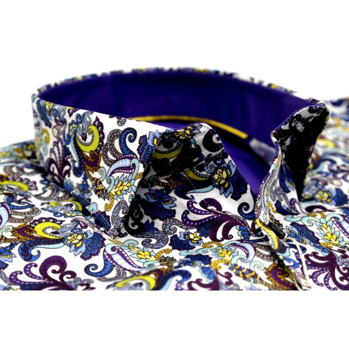 DANIEL BESSI Koszula męska fb340 kolorowa, wzór | Sklep GriShop.eu | Koszule