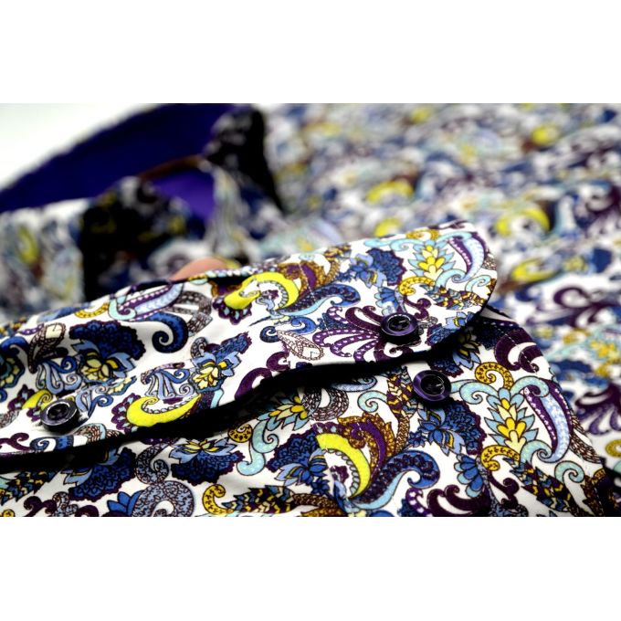 DANIEL BESSI Koszula męska fb340 kolorowa, wzór | Sklep GriShop.eu | Koszule