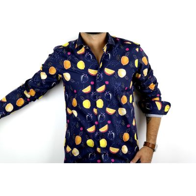 HARVEY JOHNSON Koszula męska HJ025 cytryny | Sklep GriShop.eu | Koszule