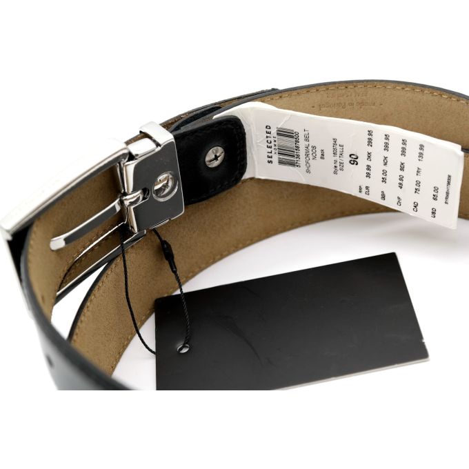 SELECTED pasek męski skóra czarny | Sklep GriShop.eu | Galanteria i dodatki