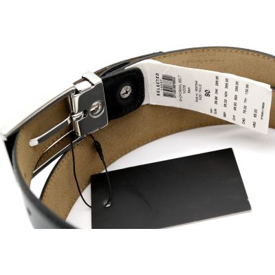 SELECTED pasek męski skóra czarny | Sklep GriShop.eu | Galanteria i dodatki