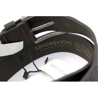 SONDAG & SONS pasek męski skóra brązowy | Sklep GriShop.eu | Galanteria i dodatki