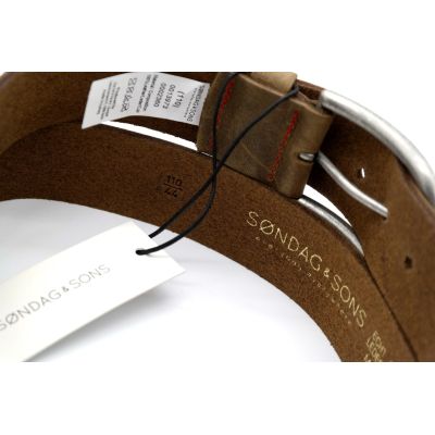 SONDAG & SONS pasek męski skóra brązowy | Sklep GriShop.eu | Galanteria i dodatki