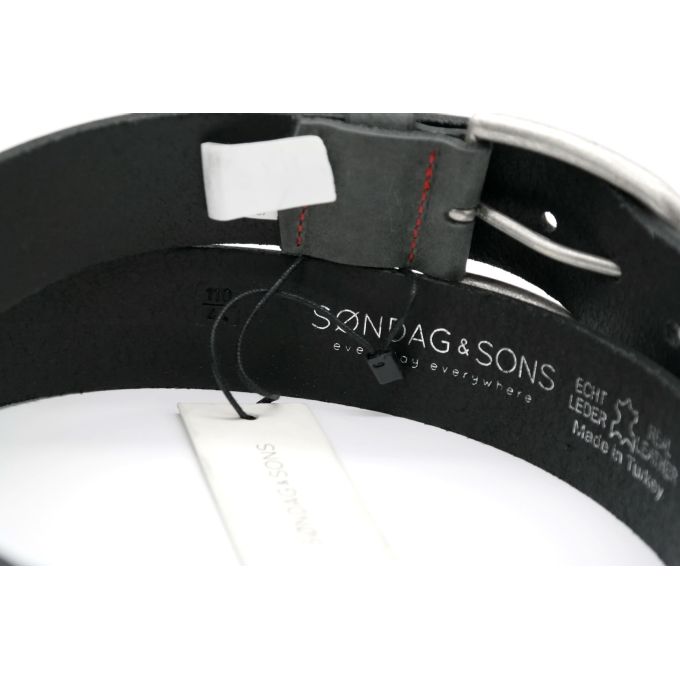 SONDAG & SONS pasek męski skóra szary | Sklep GriShop.eu | Galanteria i dodatki