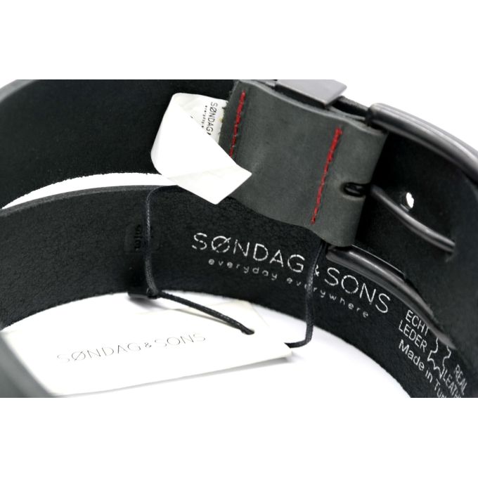 SONDAG & SONS pasek męski skóra szary | Sklep GriShop.eu | Galanteria i dodatki