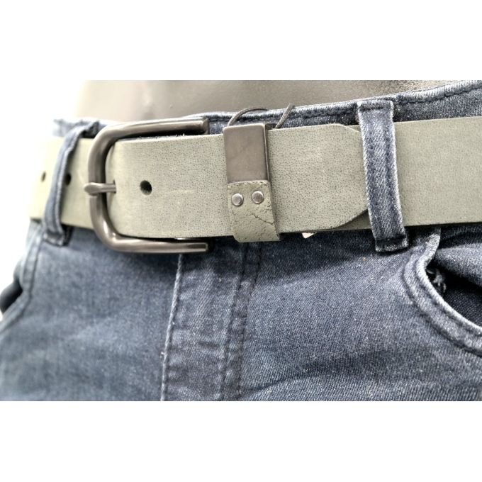 SONDAG & SONS pasek męski skóra szary | Sklep GriShop.eu | Galanteria i dodatki