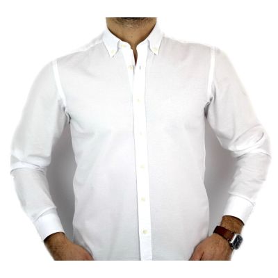 DANIEL BESSI Koszula męska fb002 biała, gładka | Sklep GriShop.eu | Koszule