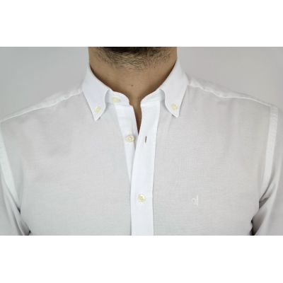 DANIEL BESSI Koszula męska fb002 biała, gładka | Sklep GriShop.eu | Koszule