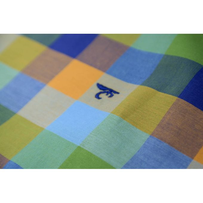 DANIEL BESSI Koszula męska fb232 kolorowa kratka, zielona | Sklep GriShop.eu | Koszule