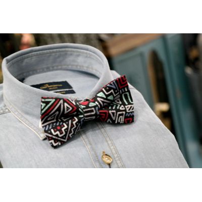 GiOVANNI PERA Elegancka muszka mucha kolorowe znaki | Sklep GriShop.eu | Galanteria i dodatki