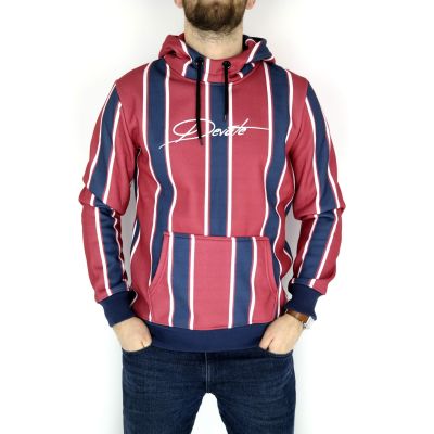 DEVOTE bluza męska granatowa czerwona z kapturem L | Grishop | Bluzy