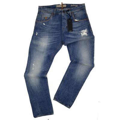 GUESS Spodnie męskie jeans niebieskie | Grishop | Jeansy