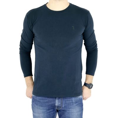 TRUSSARDI longsleeve męski T-shirt granat | Grishop | Koszulki