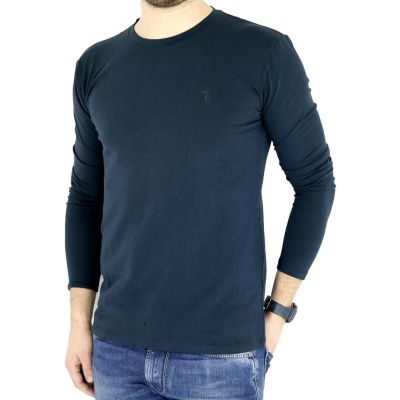 TRUSSARDI longsleeve męski T-shirt granat | Grishop | Koszulki