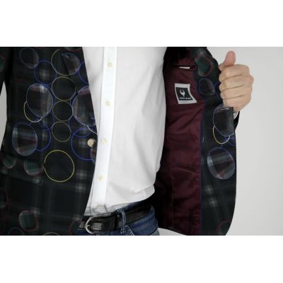 MARCO MILANO Marynarka męska czarna - koła | Sklep GriShop.eu | Marynarki