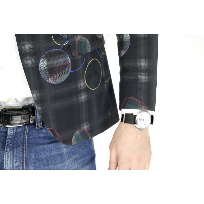 MARCO MILANO Marynarka męska czarna - koła | Sklep GriShop.eu | Marynarki