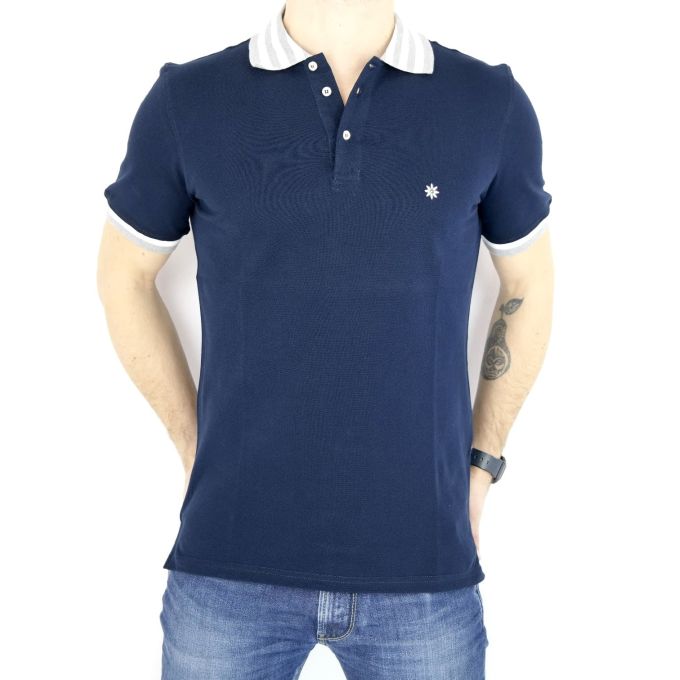 BAGUTTA T-shirt polo męski granat | Sklep GriShop.eu | Koszulki