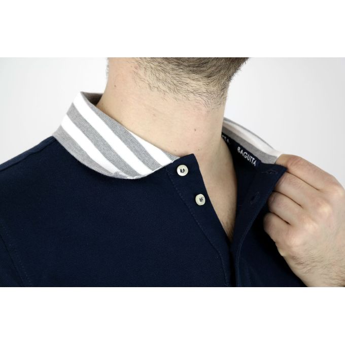 BAGUTTA T-shirt polo męski granat | Sklep GriShop.eu | Koszulki