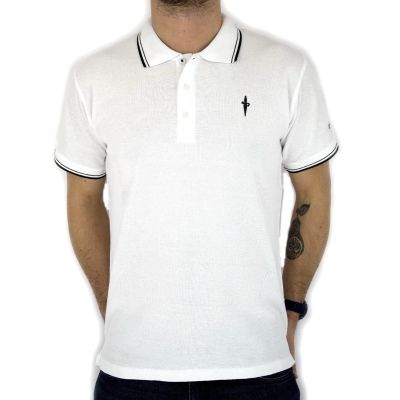 CESARE PACIOTTI T-shirt polo męski biały TCP04 | Sklep GriShop.eu | Koszulki