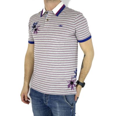 DOMENICO CAGLIENTE T-Shirt Polo męski popiel TDC01 | Sklep GriShop.eu | Koszulki