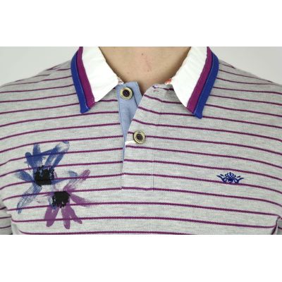 DOMENICO CAGLIENTE T-Shirt Polo męski popiel TDC01 | Sklep GriShop.eu | Koszulki