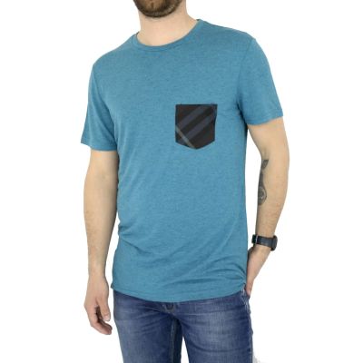 BURBERRY T-shirt męski niebieski kieszonka TBB01 | Sklep GriShop.eu | Koszulki