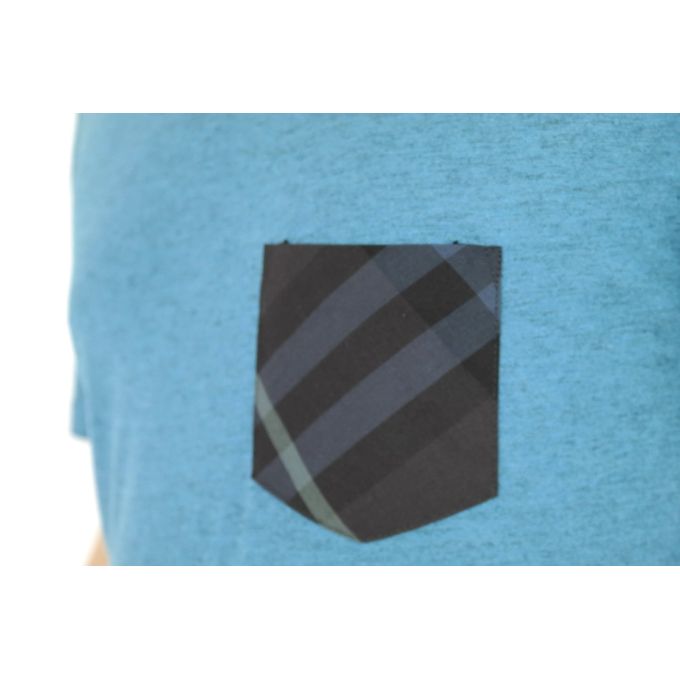 BURBERRY T-shirt męski niebieski kieszonka TBB01 | Sklep GriShop.eu | Koszulki