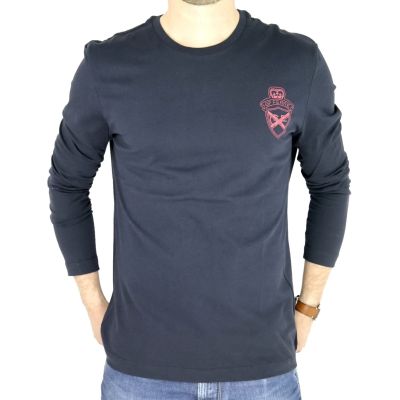GF FERRE longsleeve męski T-shirt granat LGF01 | Grishop | Koszulki