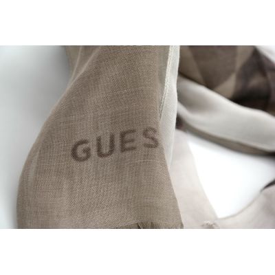 GUESS szal męski brąz-beż paski SZGS05 | Grishop | Galanteria i dodatki