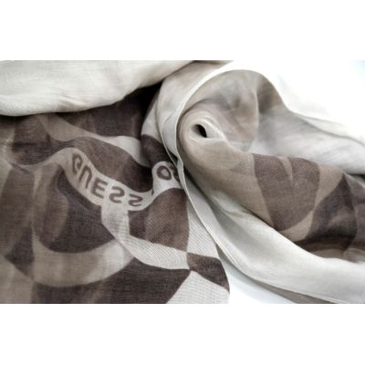 GUESS szal męski brąz-beż paski SZGS05 | Grishop | Galanteria i dodatki