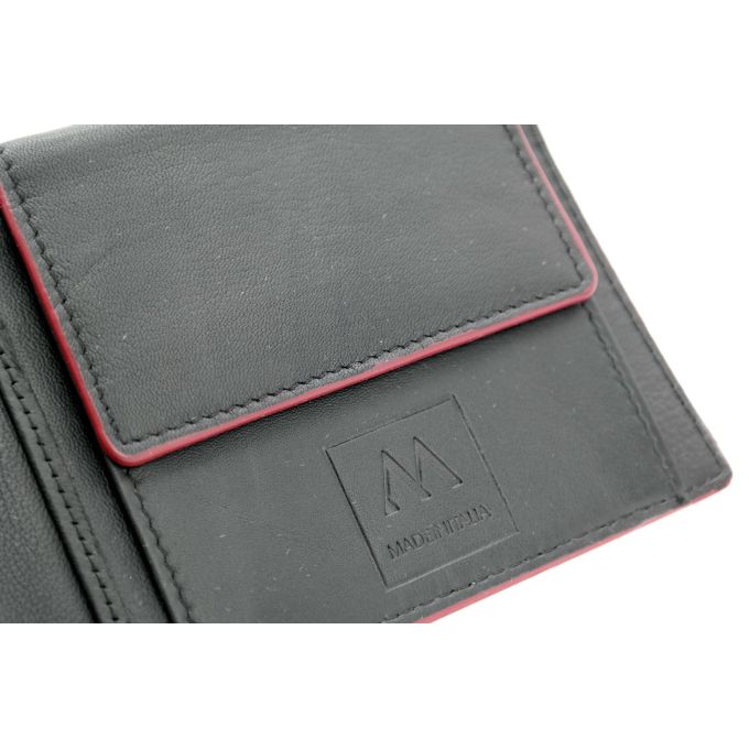 MADE IN ITALIA Zestaw Portfel + pasek czarny/czerwony PZIT03 | Sklep GriShop.eu | Galanteria i dodatki