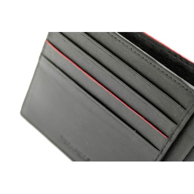 MADE IN ITALIA Zestaw Portfel + pasek czarny/czerwony PZIT03 | Sklep GriShop.eu | Galanteria i dodatki