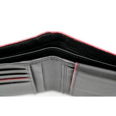 MADE IN ITALIA Zestaw Portfel + pasek czarny/czerwony PZIT03 | Sklep GriShop.eu | Galanteria i dodatki