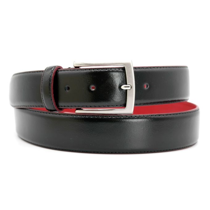 MADE IN ITALIA Zestaw Portfel + pasek czarny/czerwony PZIT03 | Sklep GriShop.eu | Galanteria i dodatki