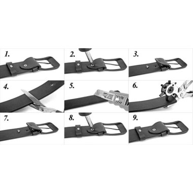 MADE IN ITALIA Zestaw Portfel + pasek czarny/czerwony PZIT03