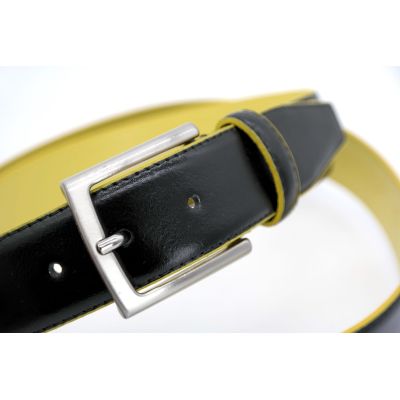 MADE IN ITALIA Zestaw Portfel + pasek czarny/żółty PZIT04 | Sklep GriShop.eu | Galanteria i dodatki