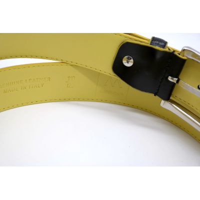 MADE IN ITALIA Zestaw Portfel + pasek czarny/żółty PZIT04 | Sklep GriShop.eu | Galanteria i dodatki