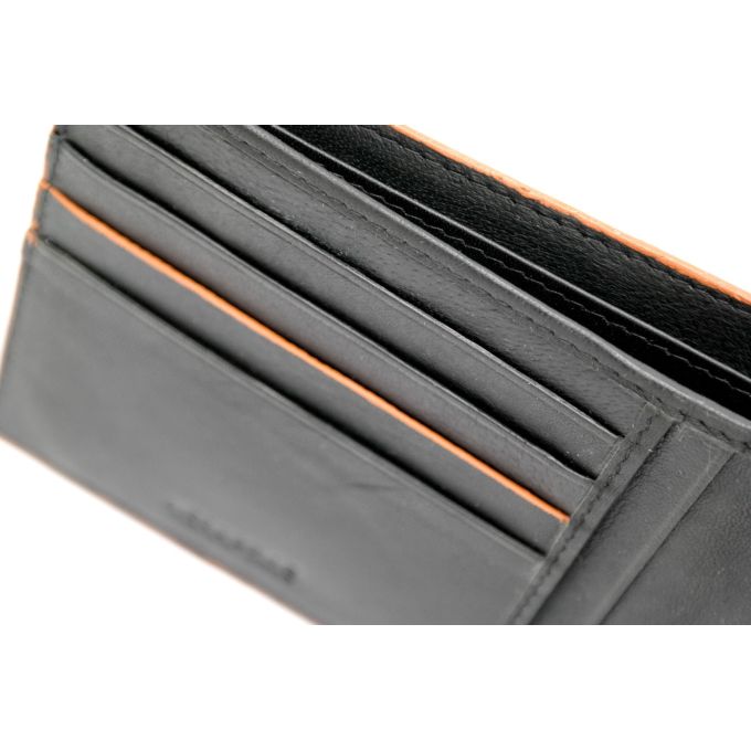 MADE IN ITALIA Zestaw Portfel + pasek czarny/pomarańcz PZIT05 | Sklep GriShop.eu | Galanteria i dodatki