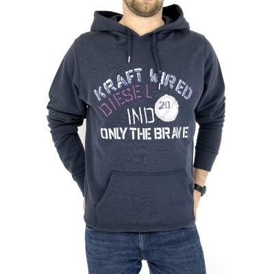 DIESEL bluza męska granatowa z kapturem XL | Sklep GriShop.eu | Bluzy