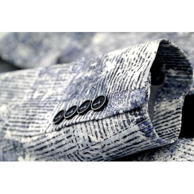 GIOVANNI PERA Marynarka męska D011 kwiaty kolor jeans | Sklep GriShop.eu | Marynarki