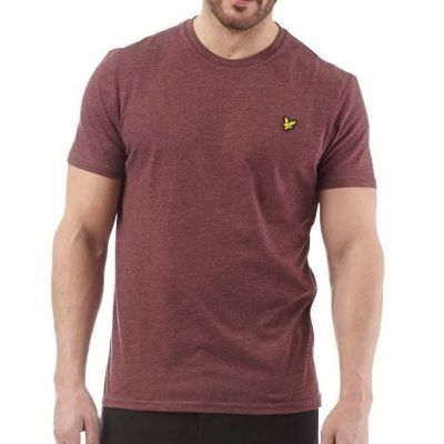 LYLE & SCOTT T-shirt męski bordowy TLIL04 | Grishop | Koszulki