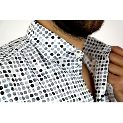 UNGARO Koszula męska grochy KUNG04 | Grishop | Koszule