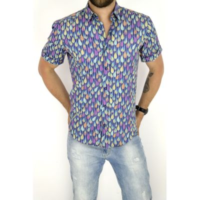 GIOVANNI PERA Koszula męska krótki rękaw GPK16 | Grishop | Koszule