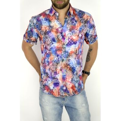GIOVANNI PERA Koszula męska krótki rękaw GPK09 | Grishop | Koszule