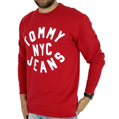 TOMMY HILFIGER bluza czerwona z nadrukiem BLTH01 | Grishop | Bluzy
