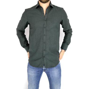 DANIEL BESSI Koszula męska fb682 ciemny zielony, drobny wzór | Sklep GriShop.eu | Koszule 2