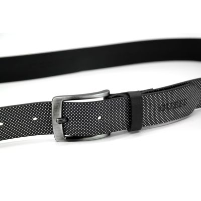 GUESS pasek męski damski skóra czarny zdobiony | Sklep GriShop.eu | Galanteria i dodatki